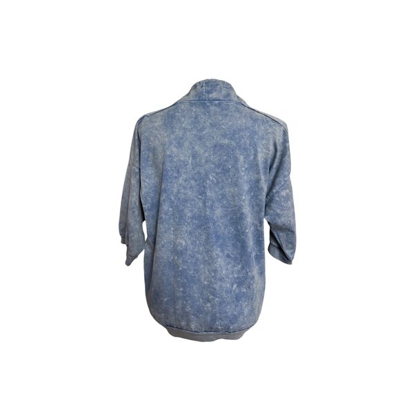 Vintage Caribe Los Angeles Las Vegas Graphic Sweatshirt L Blue Loose Fit Unisex - Picture 9 of 11